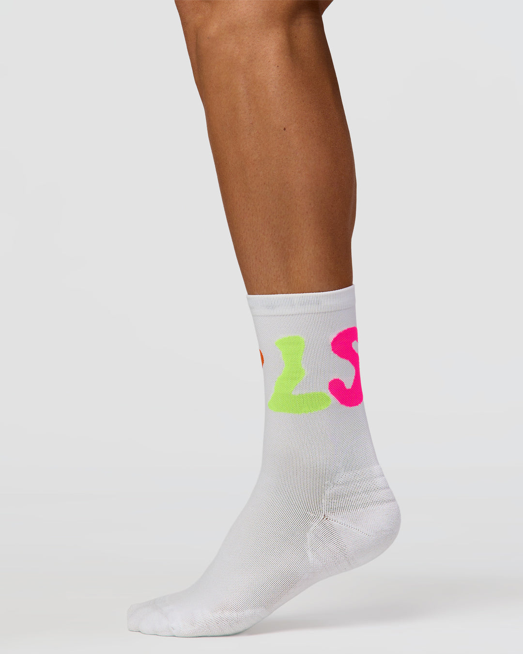Motion Performance Crew Socks - White-Rainbow - view 3