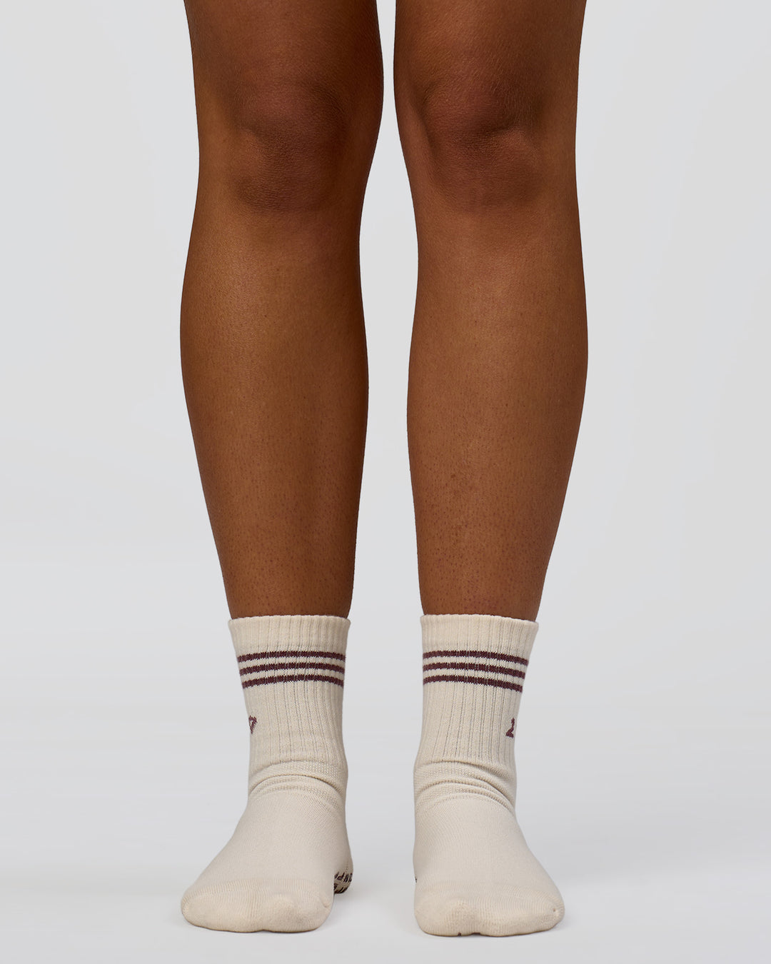 Motion Pilates Grip Socks - Off White-Hot Chocolate - view 1