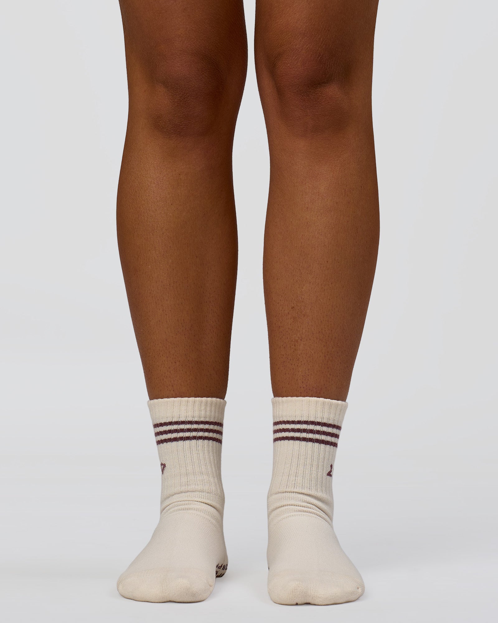 Motion Pilates Grip Socks - Off White-Hot Chocolate