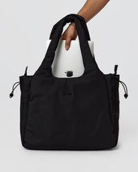 Puffer Tote Bag - Black | Thumbnail Index: 0