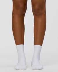 Race Fast Performance Quarter Socks - White-Reflective | Thumbnail Index: 2