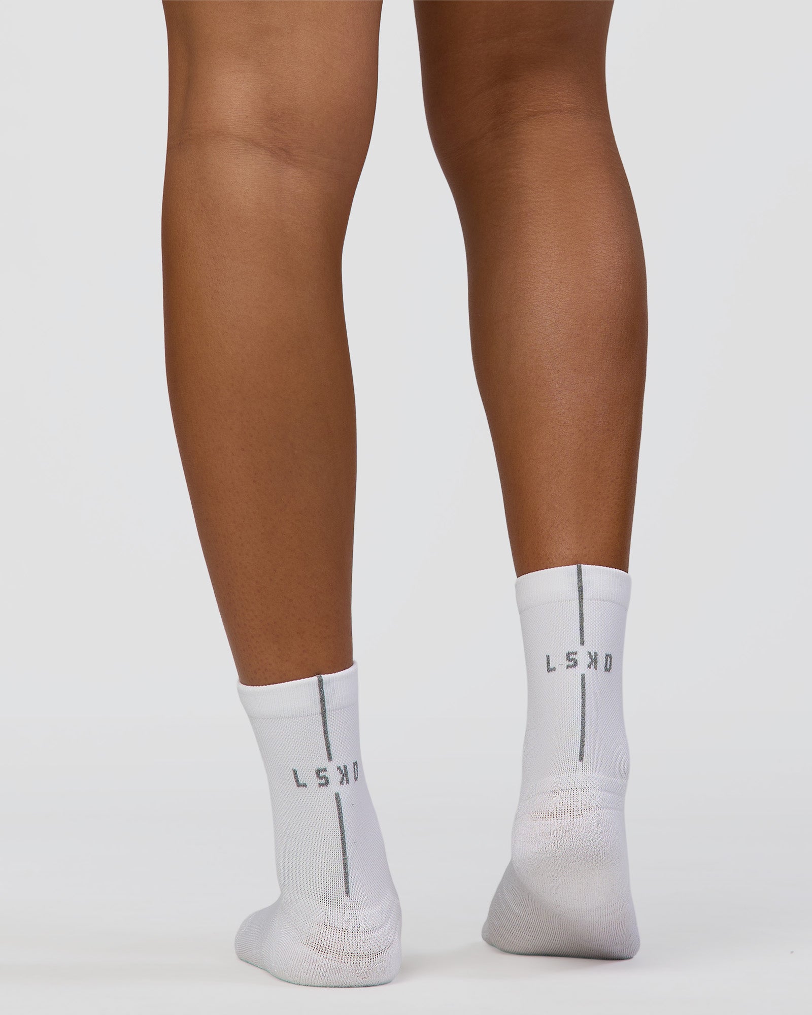 Race Fast Performance Quarter Socks - White-Reflective