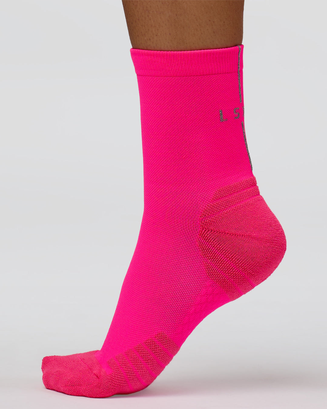 Race Performance Quarter Socks - Neon Pink-Reflective - view 1