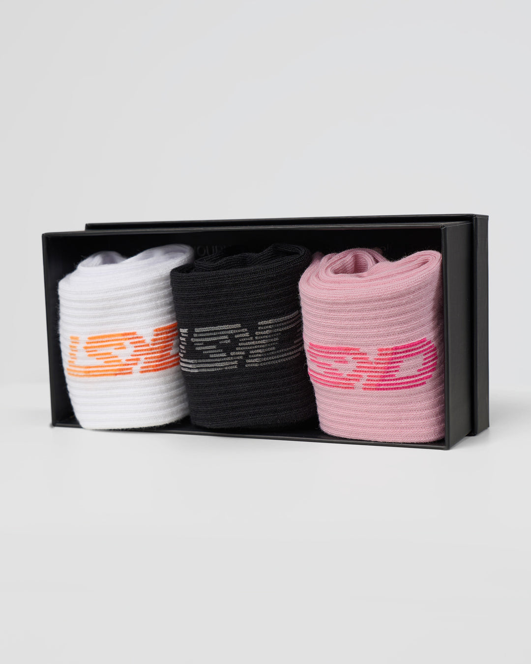 Rally Quarter Socks 3 Pack Box - White-Black-Marshmallow - view 2