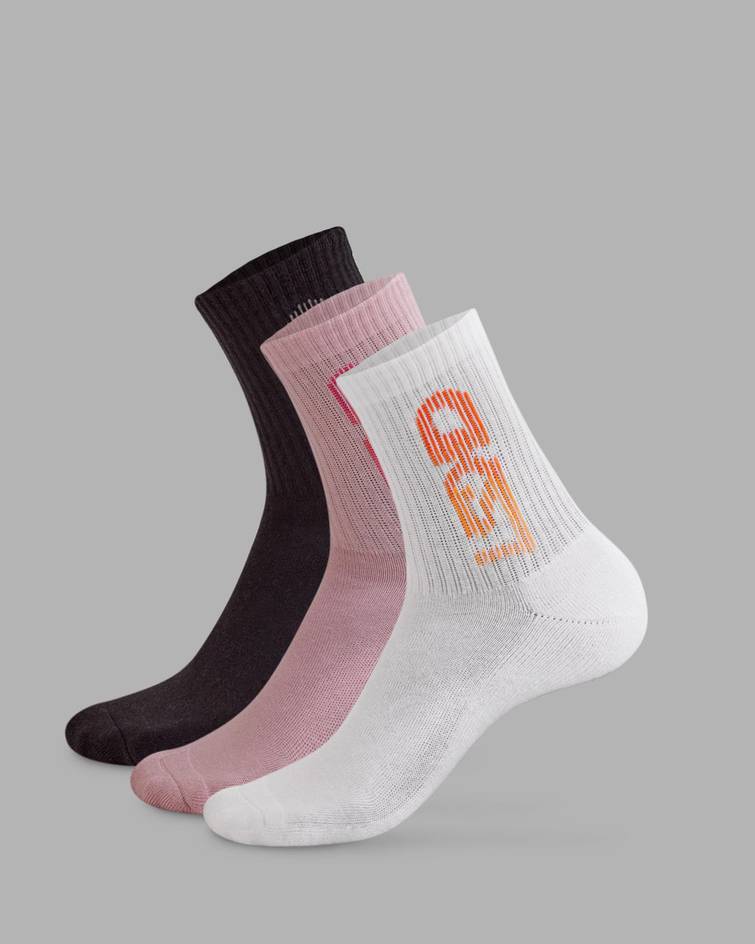 Rally Quarter Socks 3 Pack Box - White-Black-Marshmallow - view 6