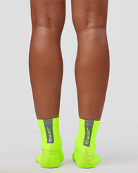 Run Club Performance Quarter Socks - Lime Glo | Thumbnail Index: 2