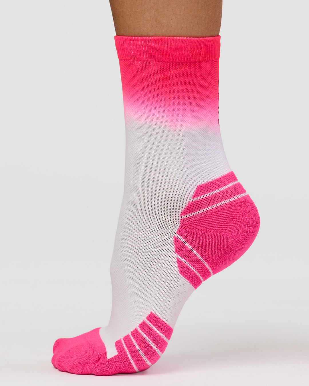 Run Performance Quarter Socks - White-Pink Ombre - view 2
