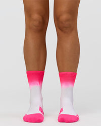 Run Performance Quarter Socks - White-Pink Ombre | Thumbnail Index: 3