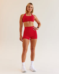 Woman wearing Aspire Sports Bra in Flame | Size:S | Thumbnail Index: 3