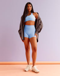 Woman wearing Aspire Sports Bra - Open Air | Model:Nikki | Size:S | Thumbnail Index: 3