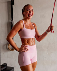 Woman wearing Momentum Sports Bra - Marshmallow | Model:Roisin | Size:S | Thumbnail Index: 3