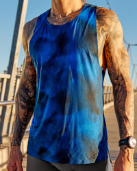 Man wearing Pursuit Training Tank - Fade Print | Model:Tommy | Size:S | Thumbnail Index: 7
