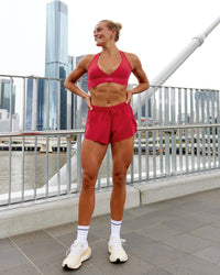 Woman wearing Stamina Sports Bra in Scarlet | Size:S | Thumbnail Index: 3