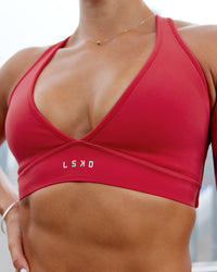 Woman wearing Stamina Sports Bra in Scarlet | Size:S | Thumbnail Index: 0
