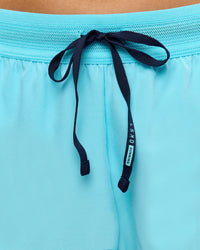 Woman wearing GG Accelerate 3" Mid-Rise Running Short - Future Navy-Baltic Sea | Model:Grace | Size:S | Thumbnail Index: 7