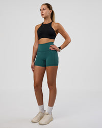 Woman wearing AMRAP High Neck Sports Bra - Black | Model:Myrte | Size:S | Thumbnail Index: 2