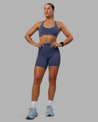Woman wearing Abs Elixir Ultra High-Rise 6" Short Pockets - Nightshadow Blue | Thumbnail Index: 6