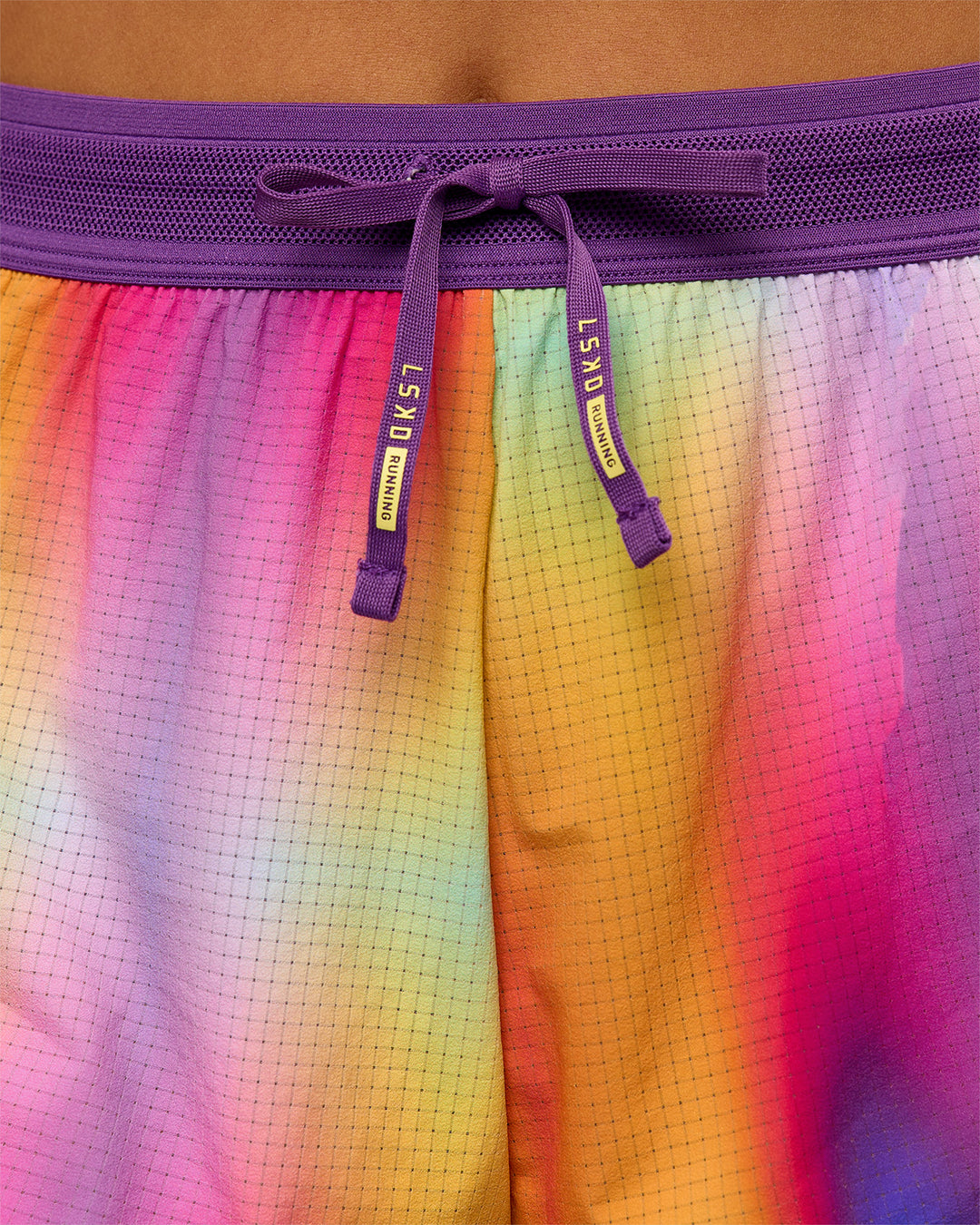 Woman wearing Accelerate 3" High-Rise Running Short - Radiate Print | Model:Bianca | Size:S - view 6
