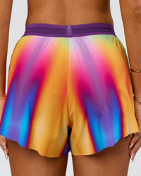 Woman wearing Accelerate 3" High-Rise Running Short - Radiate Print | Model:Bianca | Size:S | Thumbnail Index: 7