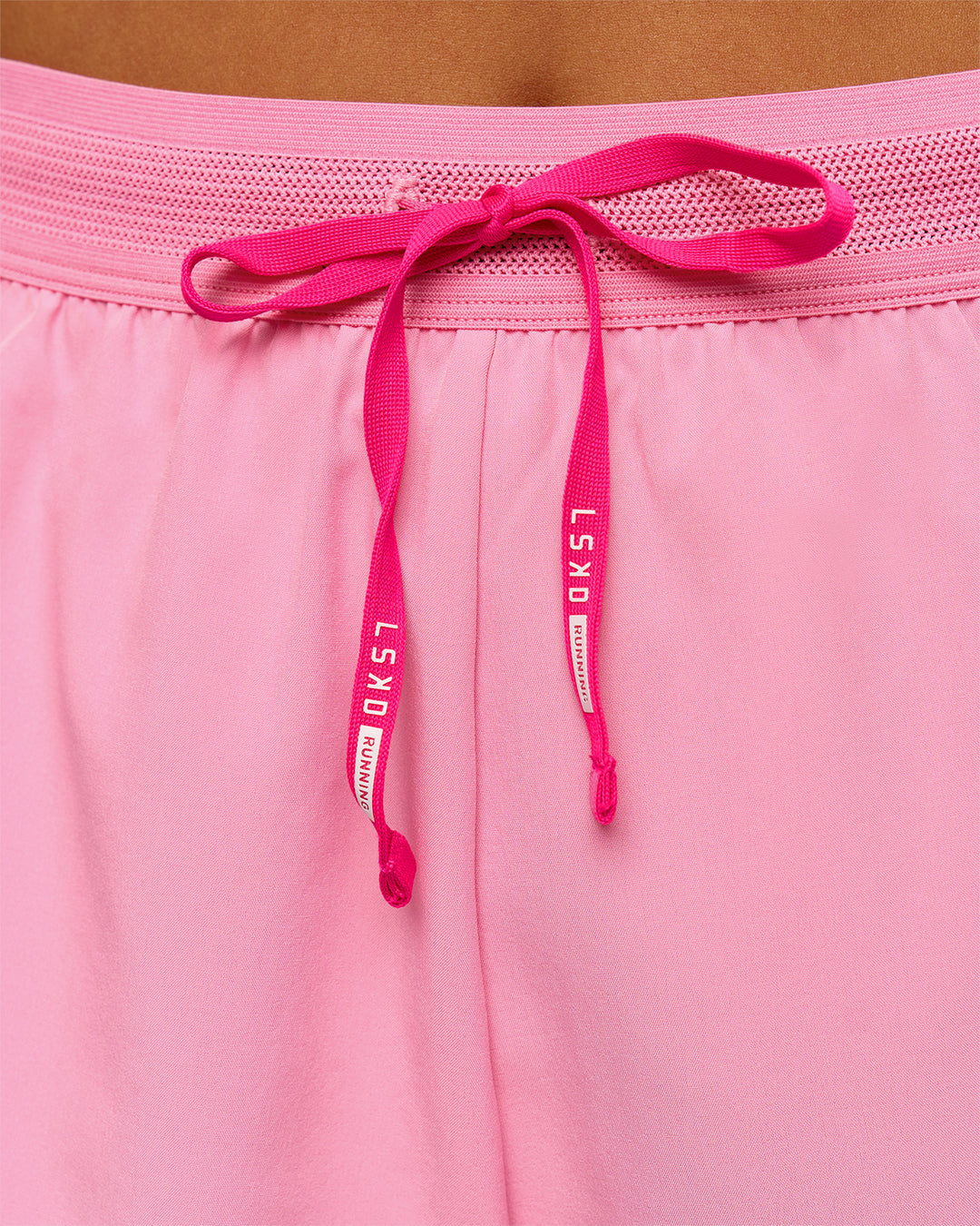 Woman wearing Accelerate 3" High-Rise Running Short - Ultra Pink-Candy Pink | Model:Bianca | Size:S - view 3