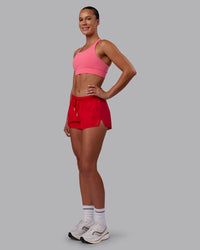 Woman wearing Accelerate Run Shorts - Scarlet | Model:Charlize | Size:S | Thumbnail Index: 6