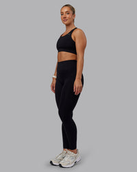 Woman wearing Accelerate Sports Bra in Black | Size:S | Thumbnail Index: 2