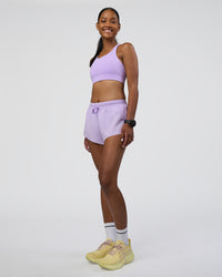 Woman wearing Accelerate Sports Bra - Pale Lilac | Model:Rica | Size:S | Thumbnail Index: 4