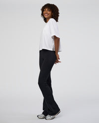 Woman wearing AfterDark ZeroCrease Cropped Tee - White | Model:Tomi | Size:S | Thumbnail Index: 2
