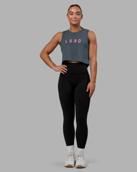 Woman wearing Agile FLXCotton Tank - Turbulence-Candy Pink | Thumbnail Index: 0