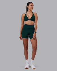 Woman wearing Agile Sports Bra - Dark Moss | Model:Rhiley | Size:S | Thumbnail Index: 4