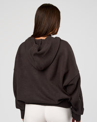 Woman wearing All Day Active Knitted Hoodie - Dark Storm | Model:Bianca | Size:S | Thumbnail Index: 2