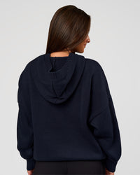 Woman wearing All Day Active Knitted Hoodie - Future Navy | Model:Bianca | Size:S | Thumbnail Index: 3