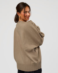 Woman wearing All Day Active Knitted Sweater - Taupe Ash | Model:Bianca | Size:S | Thumbnail Index: 2