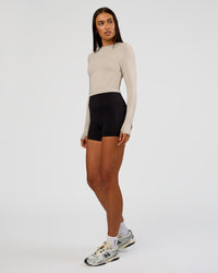 Woman wearing All Day Long Sleeve Tee - Shale Beige | Model:Ruby | Size:S | Thumbnail Index: 5