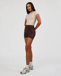 Woman wearing All Day Short Sleeve Tee - Shale Beige | Model:Ruby | Size:S | Thumbnail Index: 3