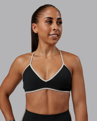 Woman wearing Ambience Sports Bra - Black-Multi | Model:Tylah | Size:S | Thumbnail Index: 0