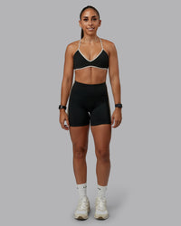 Woman wearing Ambience Sports Bra - Black-Multi | Model:Tylah | Size:S | Thumbnail Index: 4