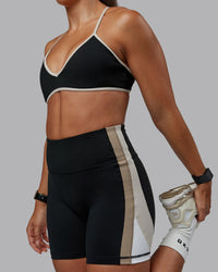 Woman wearing Ambience Sports Bra - Black-Multi | Model:Tylah | Size:S | Thumbnail Index: 5