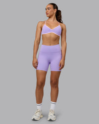 Woman wearing Ambience Sports Bra - Pale Lilac-Pale Pink | Thumbnail Index: 3
