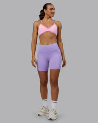 Woman wearing Ambience Sports Bra - Pale Pink-Pale Lilac | Thumbnail Index: 5