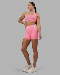 Woman wearing Aspire Sports Bra - Candy Pink | Model:Hannah | Size:S | Thumbnail Index: 8