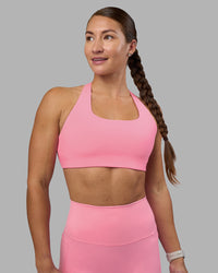 Woman wearing Aspire Sports Bra - Candy Pink | Model:Hannah | Size:S | Thumbnail Index: 2