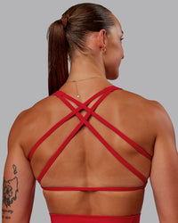 Woman wearing Aspire Sports Bra in Flame | Size:S | Thumbnail Index: 7