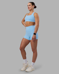 Woman wearing Aspire Sports Bra - Open Air | Model:Keisha | Size:S | Thumbnail Index: 3