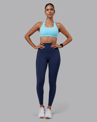 Woman wearing Aspire Sports Bra - Sky Blue | Model:Rhiley | Size:S | Thumbnail Index: 2