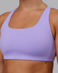 Woman wearing Aspire Sports Bra in Violet Ray | Size:S | Thumbnail Index: 3
