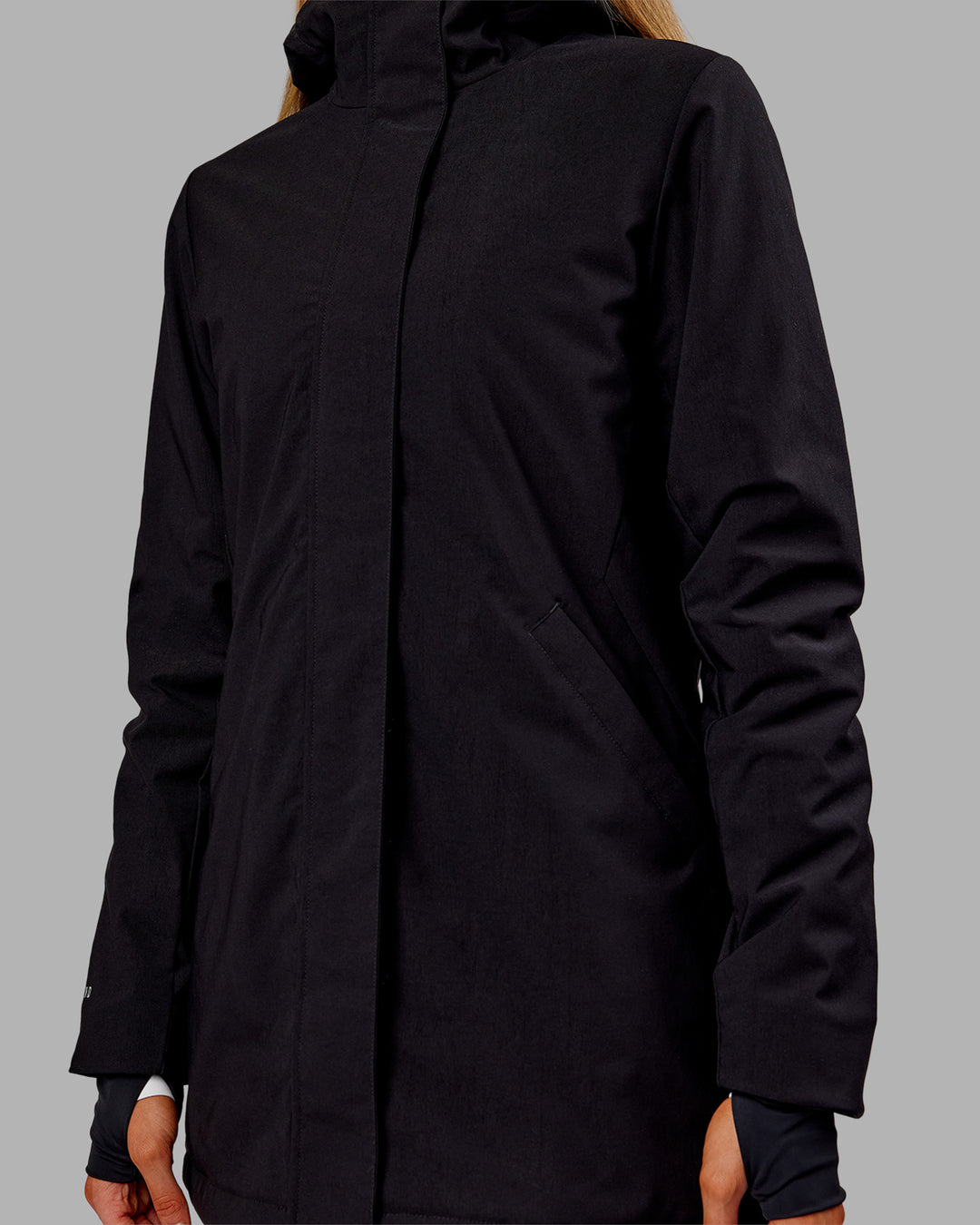 Woman wearing Auxiliary 2.0 Jacket - Black | Model:Ella | Size:S - view 12