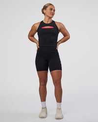 Woman wearing Be Bold Performance Tank - Black | Model:Tenaya | Size:S | Thumbnail Index: 4