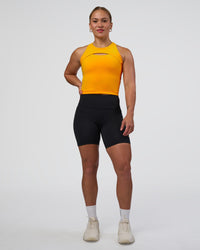 Woman wearing Be Bold Performance Tank - Zinnia | Model:Tenaya | Size:S | Thumbnail Index: 4