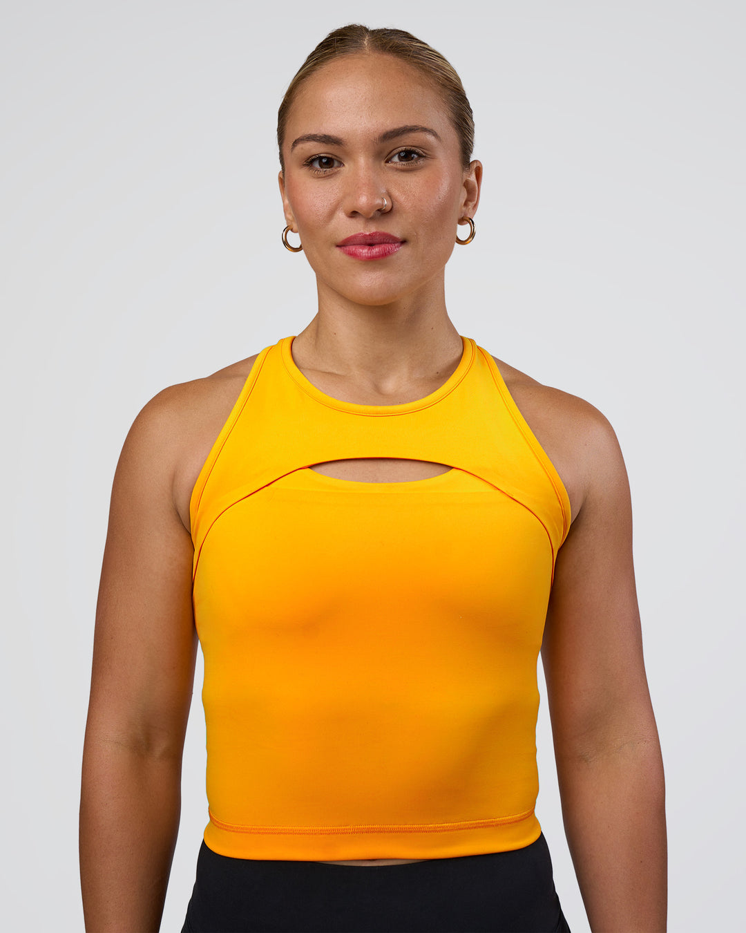 Woman wearing Be Bold Performance Tank - Zinnia | Model:Tenaya | Size:S - view 6